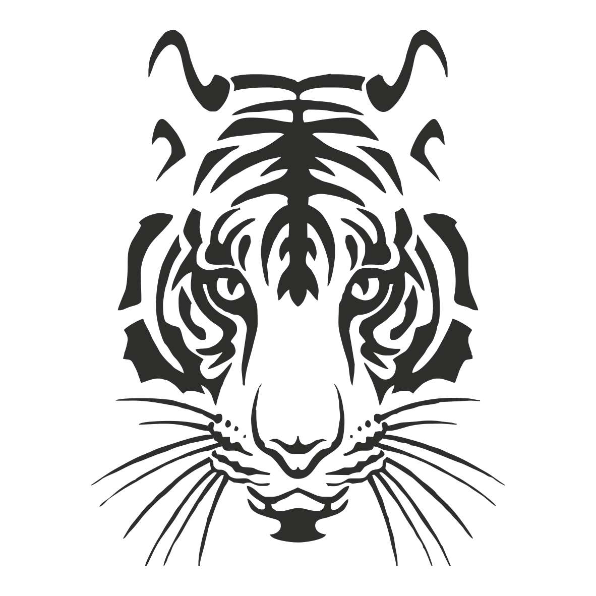 Adorabile Faccia Tigre Selvaggia Maglia a Manica 