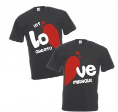 Magliette Coppia Love Create Miracles