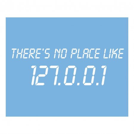Maglietta “there's no place like 127.0.0.1”