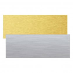 Targhetta Rettangolare ABS simil metallo 125x45mm Targhetta Rettangolare ABS simil metallo 125x45mm