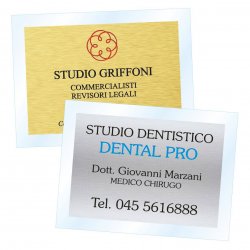 Targa Professionale Plexiglass 260x210mm Targa Professionale Plexiglass 260x210mm