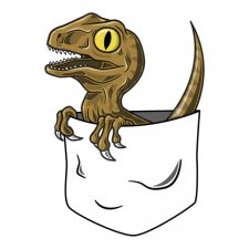 Maglietta Dinosauro nel Taschino