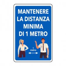Mantenere la distanza di 1 metro