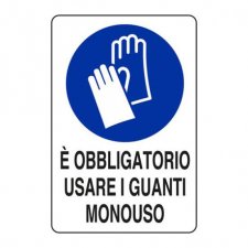 Obbligo guanti monouso