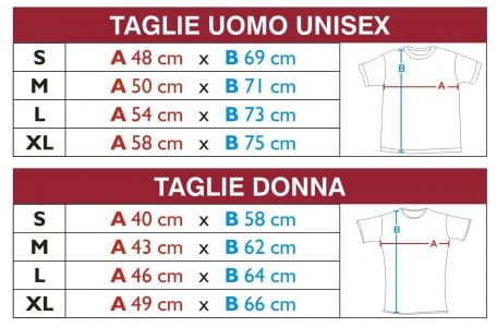 Tagliet t-shirt uomo-donna